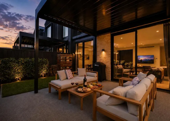 Modern Villa - Outdoor Fireplace . Mountain Views